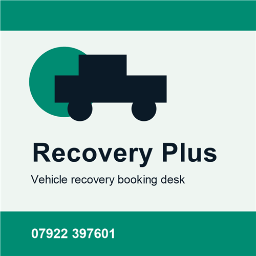 Recovery Plus vehicle recovery logo Recovery Plus vehicle recovery logo